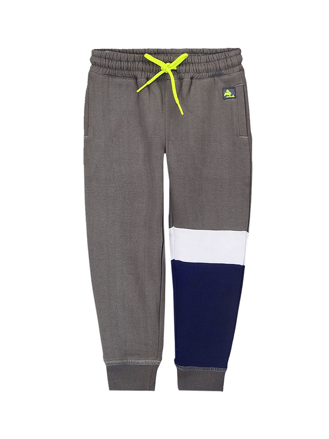 Cherry Crumble Unisex Kids Grey Regular Fit Solid Joggers-picture-29