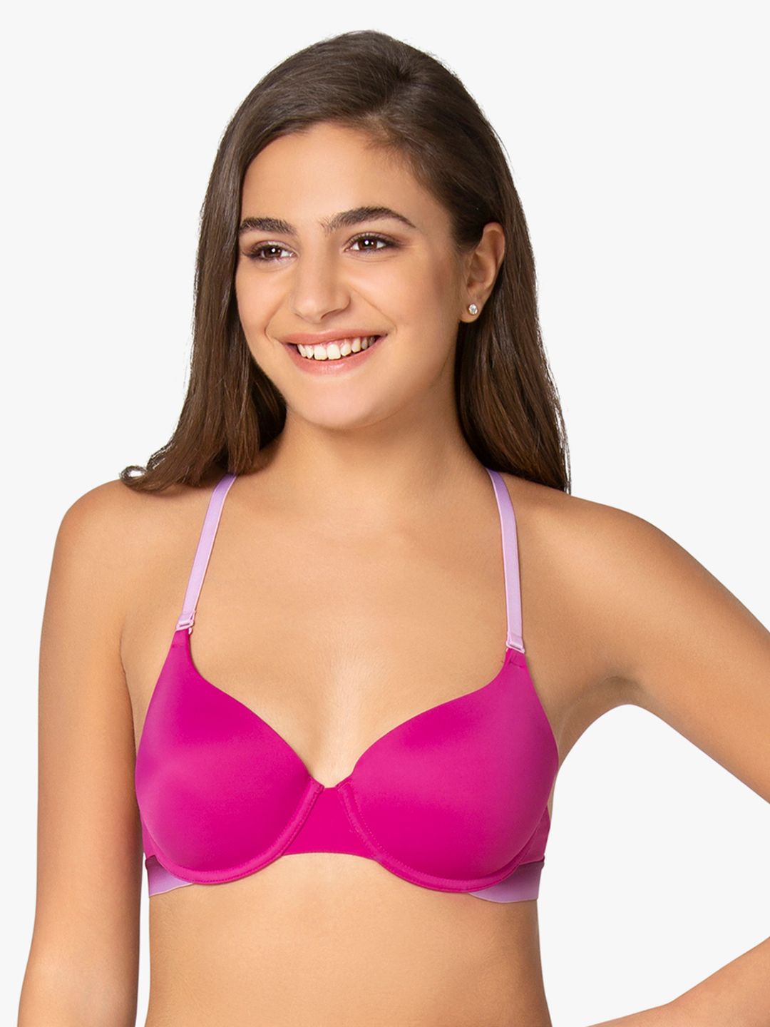 Amante Solid Padded Wired Ombre Crossback T-Shirt Bra - BRA70901-image-33
