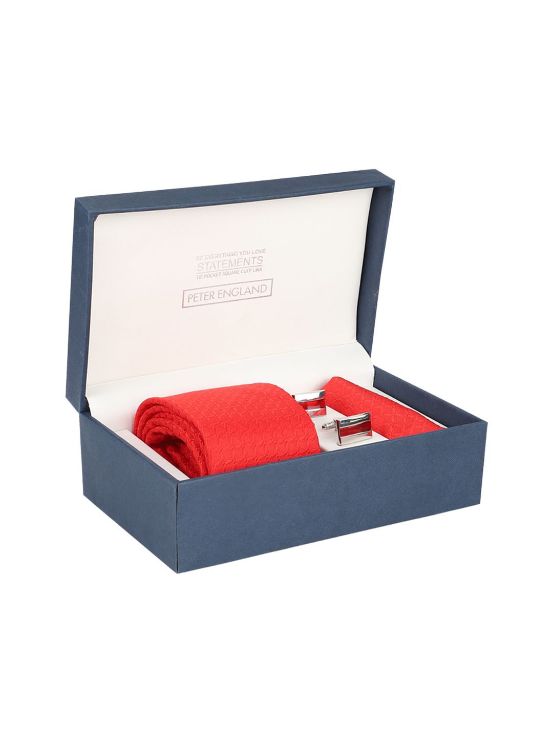 Peter England Men Red Patterned Accessory Gift Set-picture-41