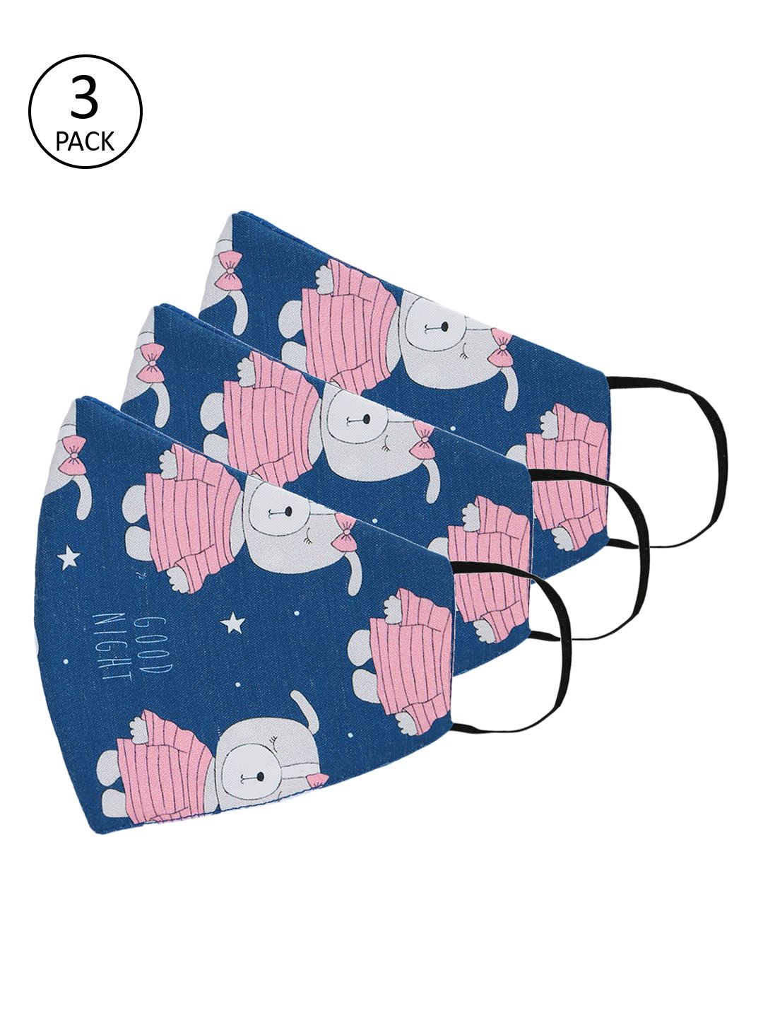 Tossido Kids Printed Pack Of 3 3-Ply Reusable Outdoor Masks-image-6