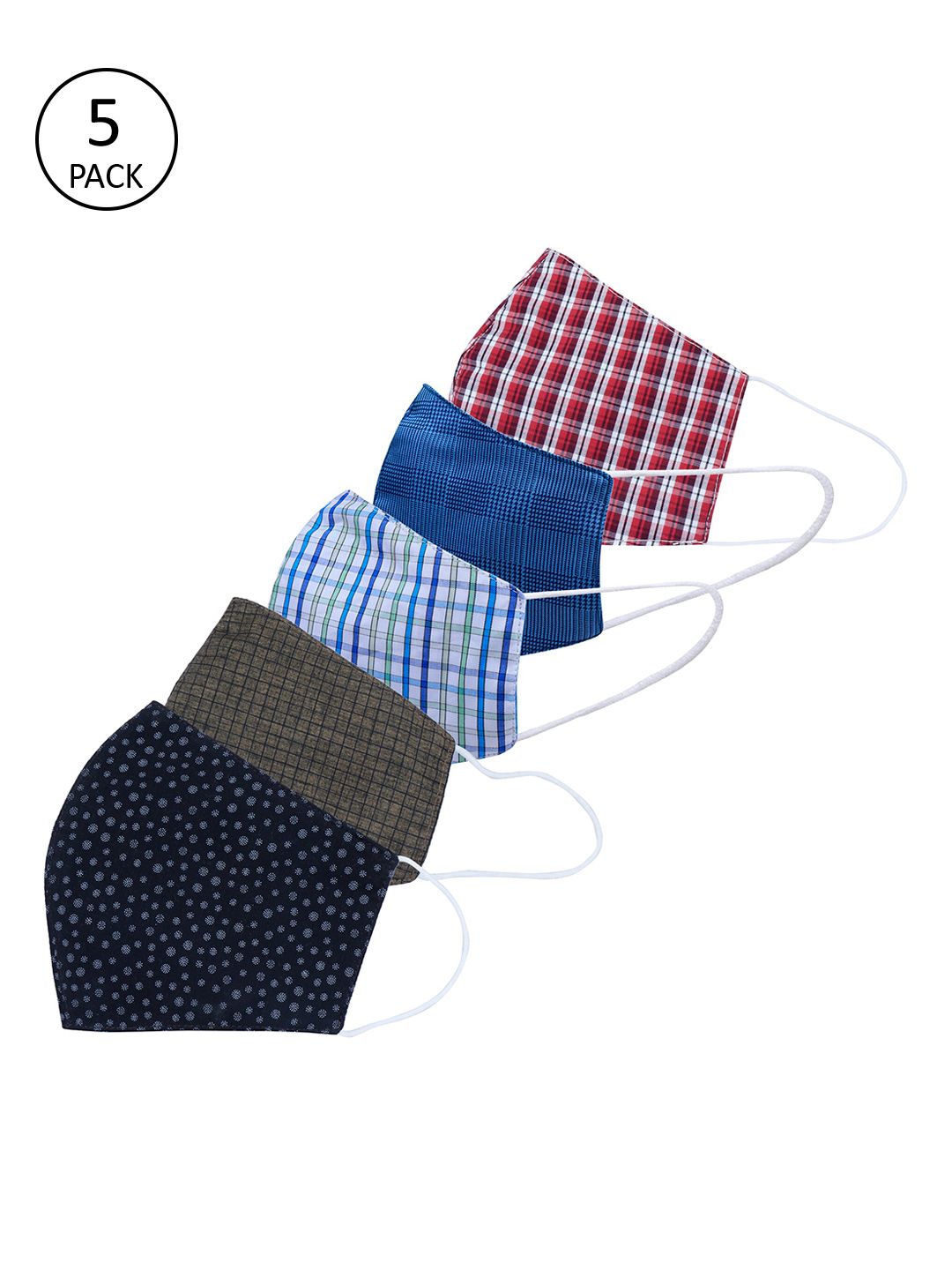 Be Indi Unisex 5-Pcs Assorted 2-Ply Anti-Microbial Outdoor Masks-picture-27