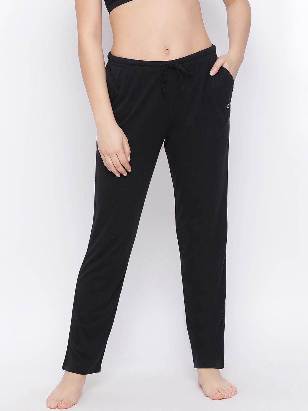 Kanvin Women Black Solid Lounge Pants-picture-54