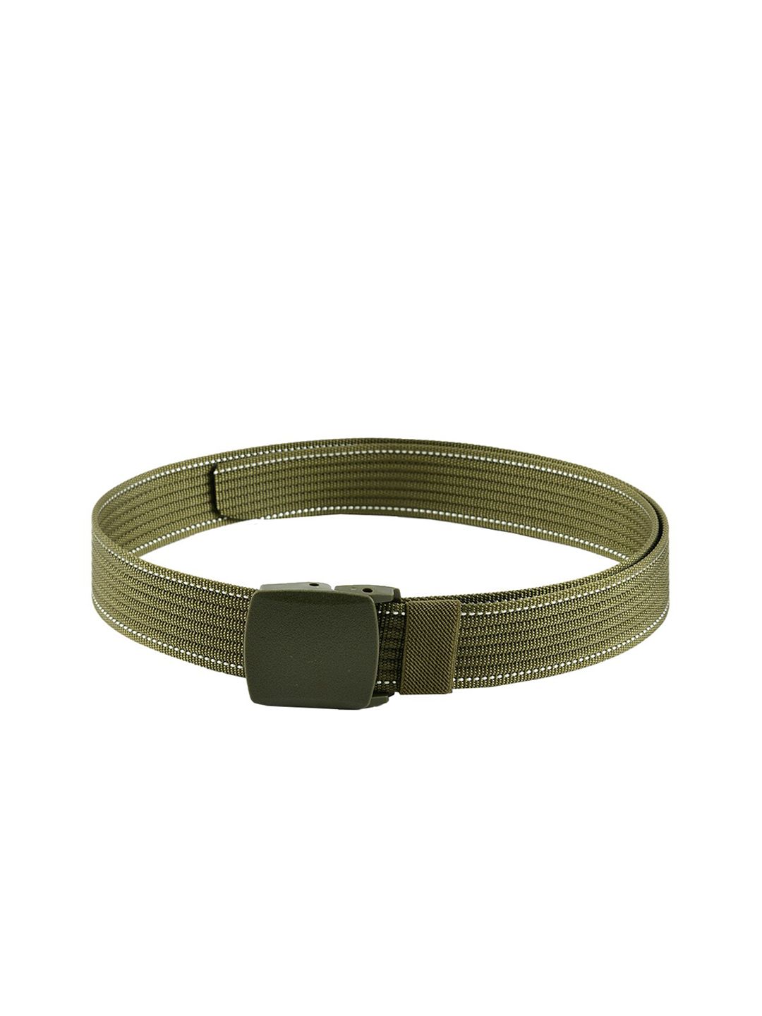 WINSOME DEAL Men Green Woven Design Belt-picture-15
