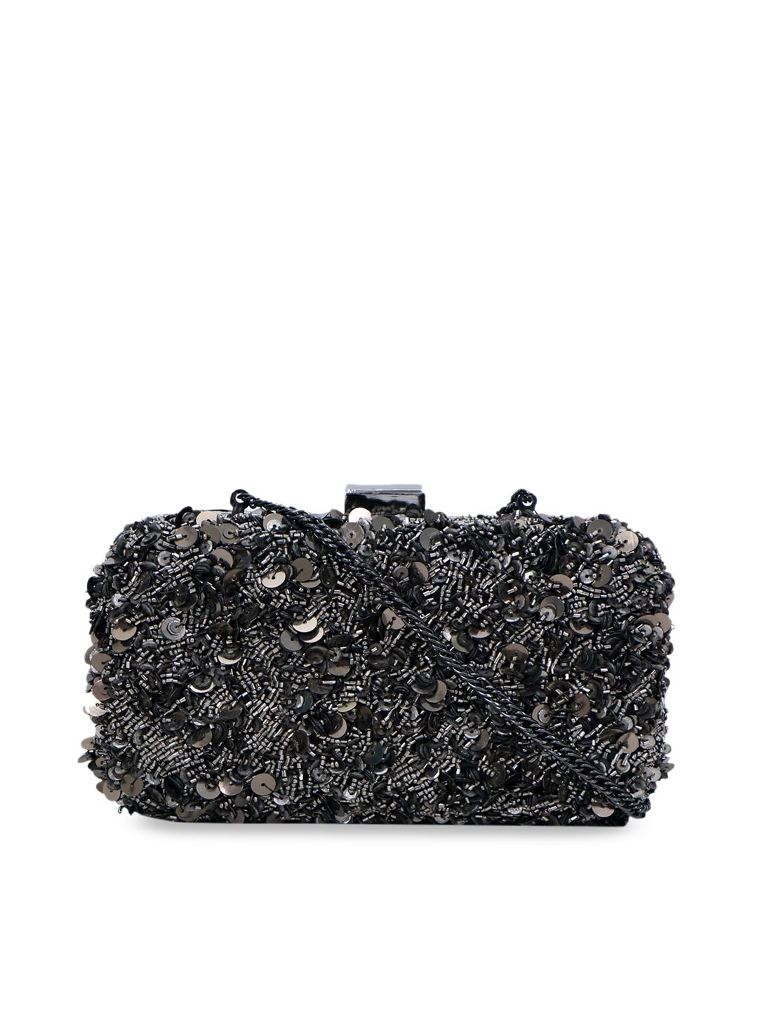 Diwaah Silver-Toned Embellished Clutch