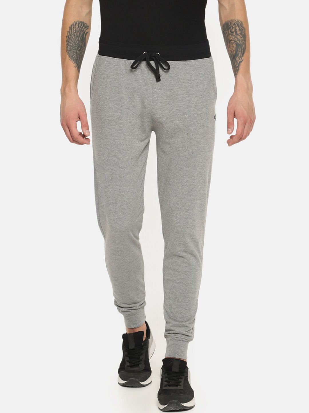 Dollar Men Grey Melange Solid Athleisure Joggers-picture-41