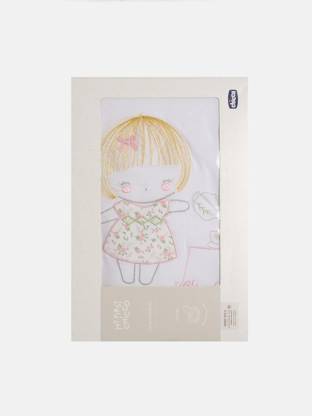 Chicco White & Pink Abstract AC Room 210 GSM Single Bed Blanket-picture-40