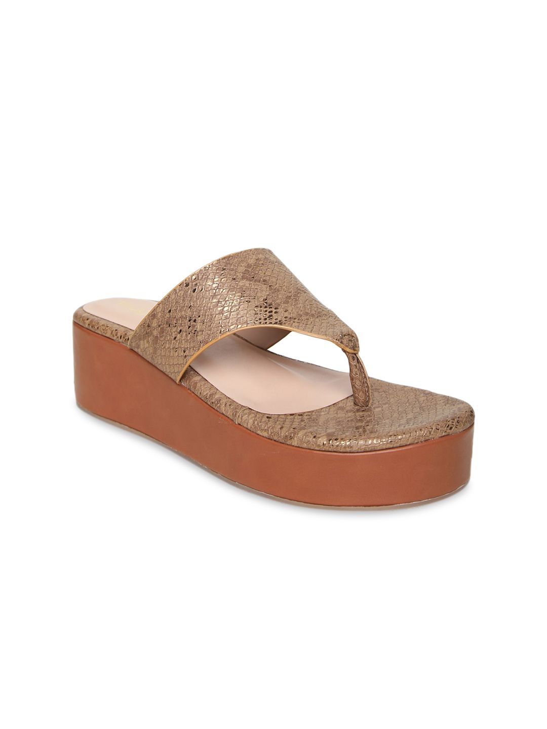 VALIOSAA Women Brown Textured Heels-picture-40