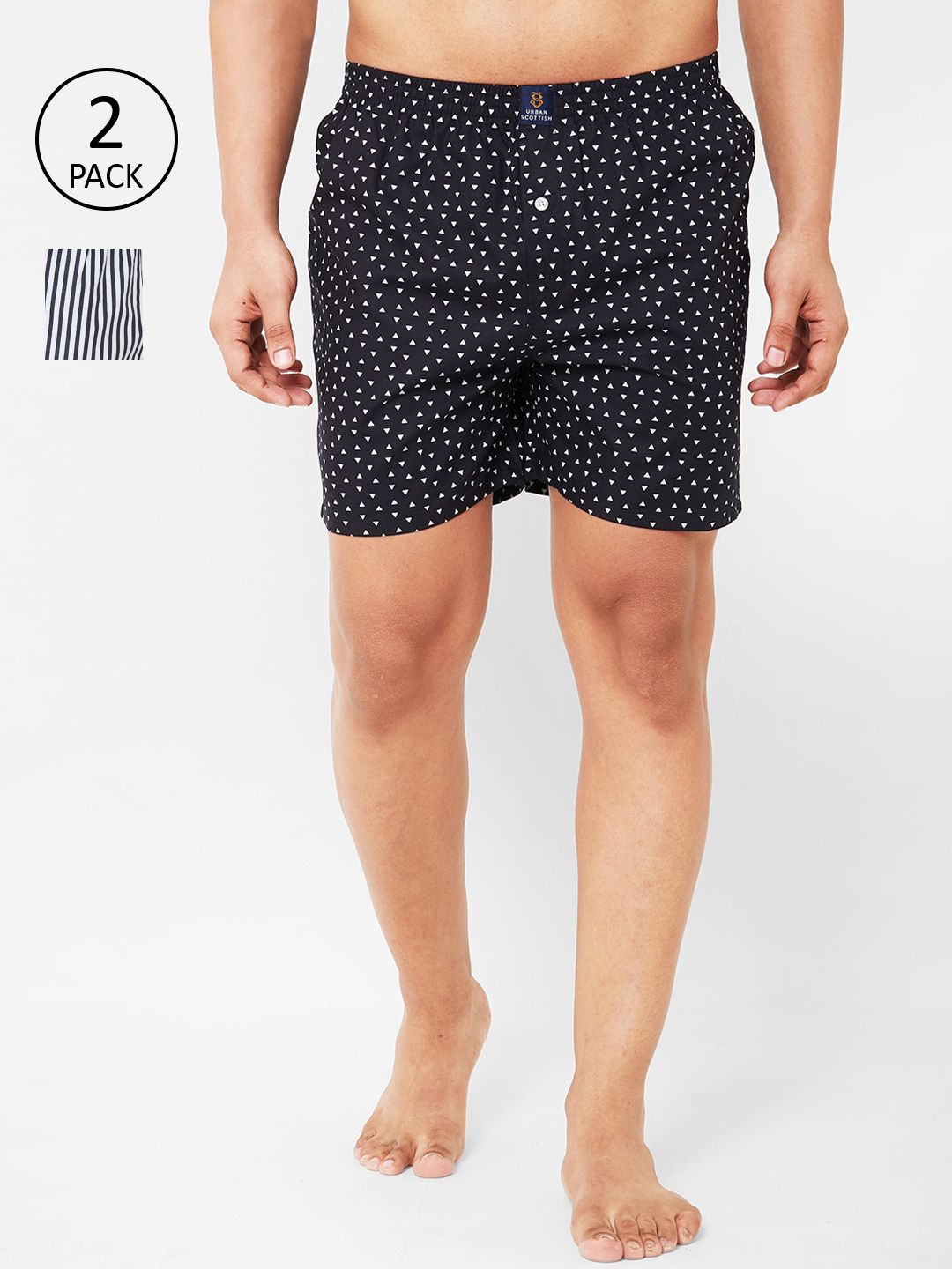 URBAN SCOTTISH Men Pack of 2 Pure Cotton Boxers USBX2044-image-13