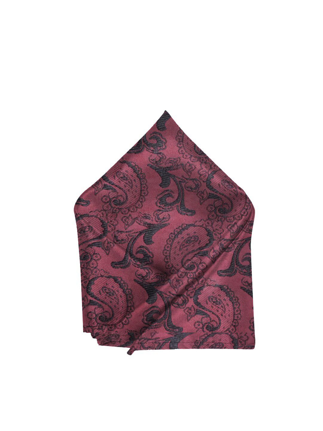 Blacksmith Men Maroon Paisley Printed Pocket Square-picture-16