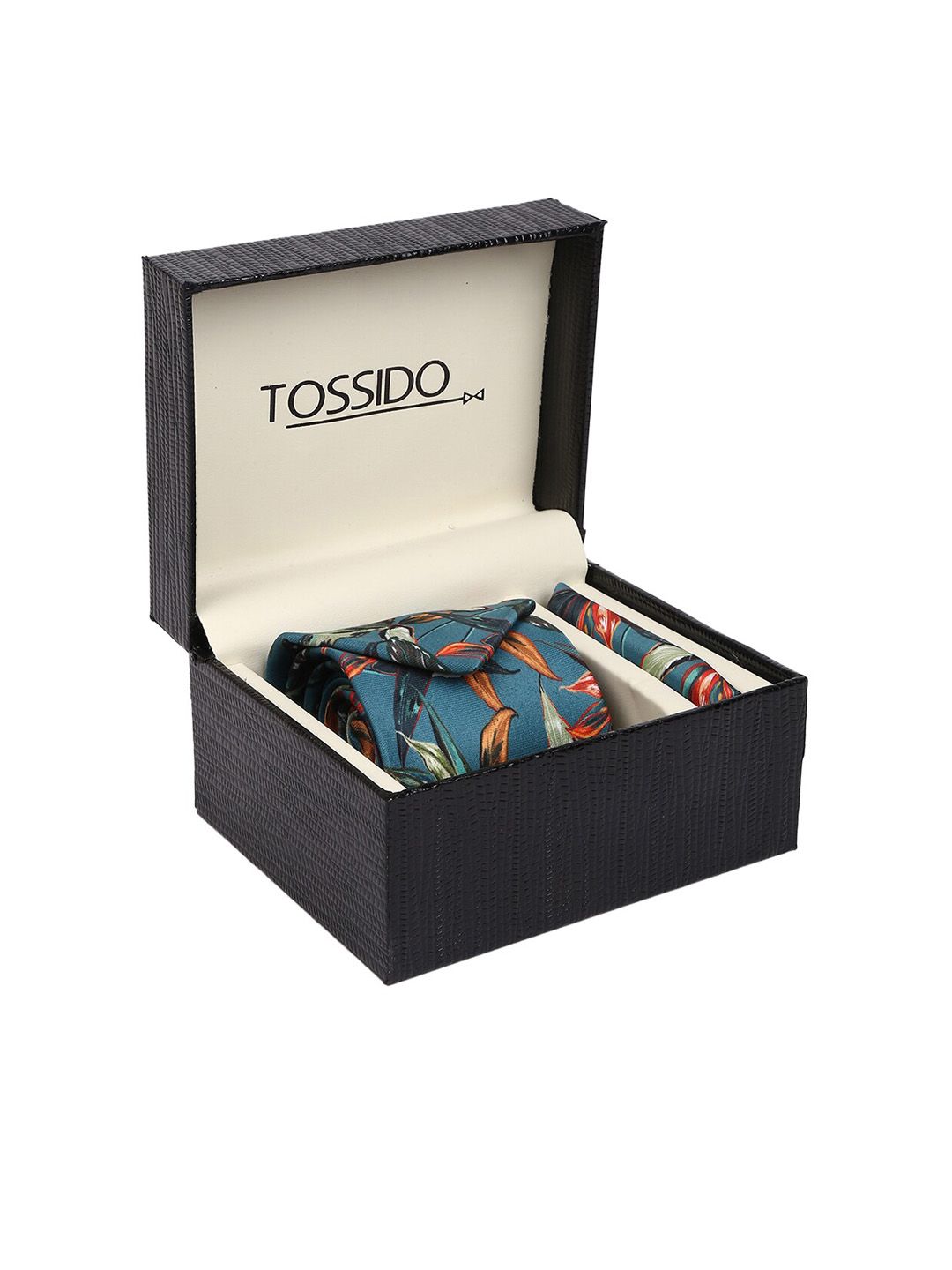 Tossido Men Green Printed Accessory Gift Set-picture-43