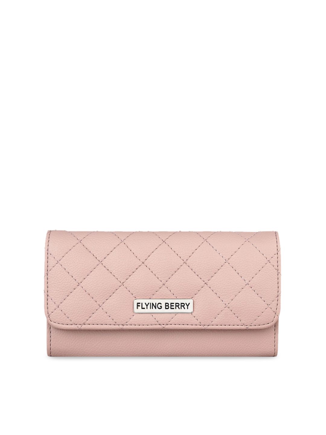 FLYING BERRY Women Pink Checked Purse Clutch-picture-41