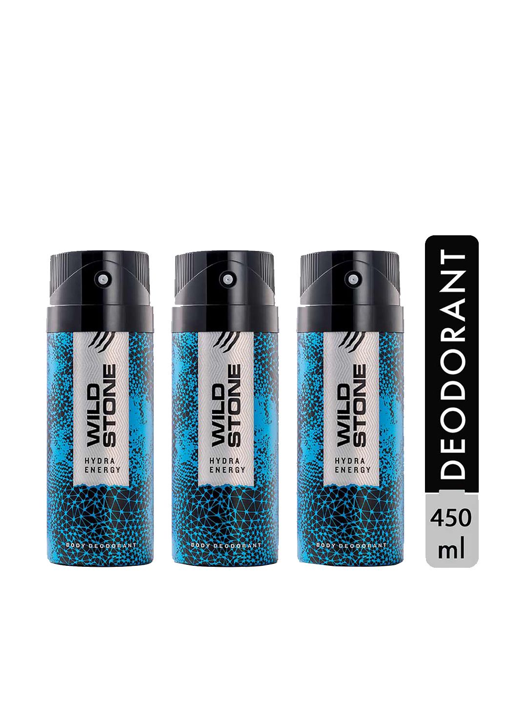 Wild Stone Men Pack of 3 Hydra Energy Deodorant - 150 ml each-picture-39