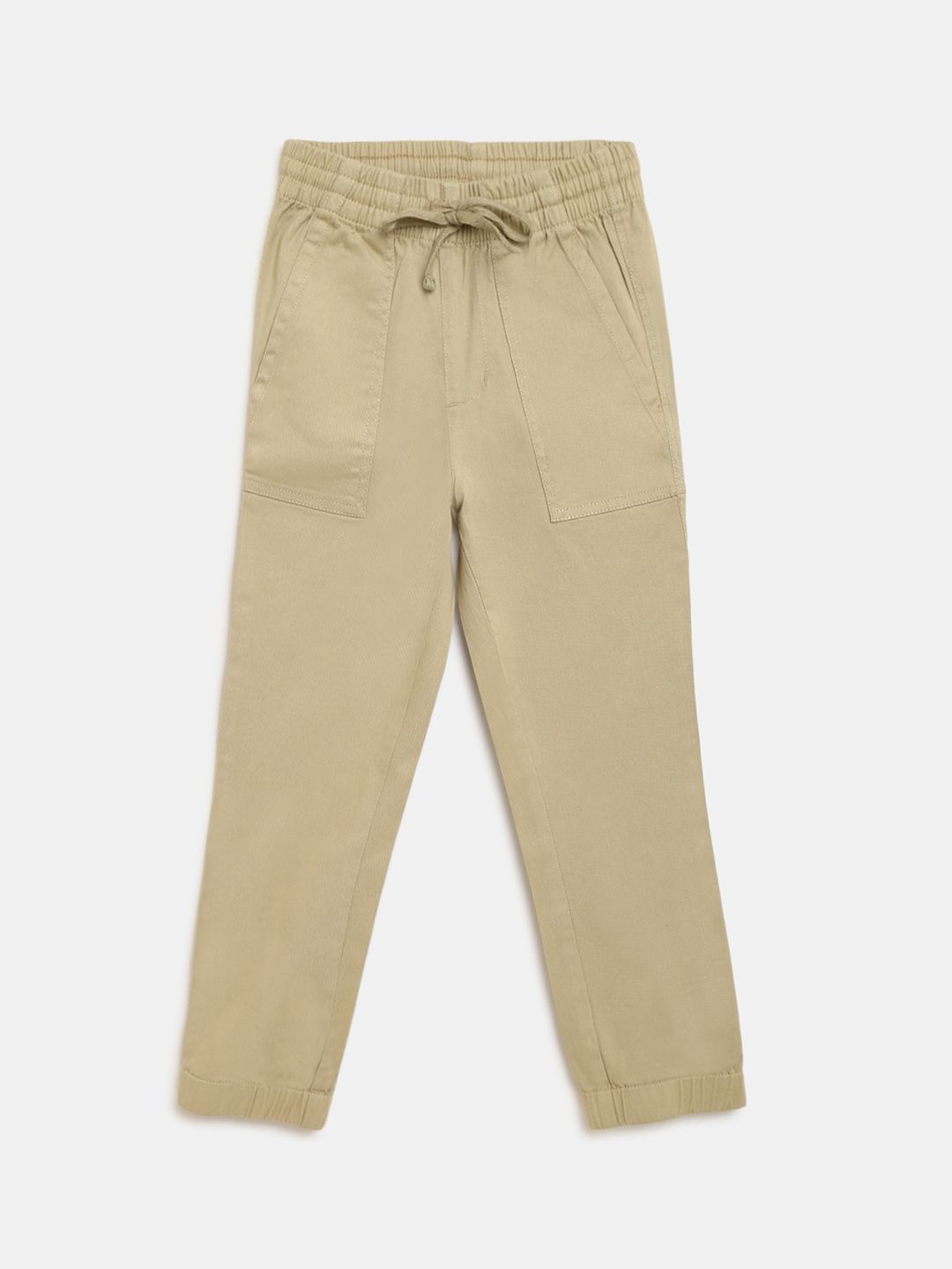 Campana Boys Beige Regular Fit Solid Joggers-picture-53