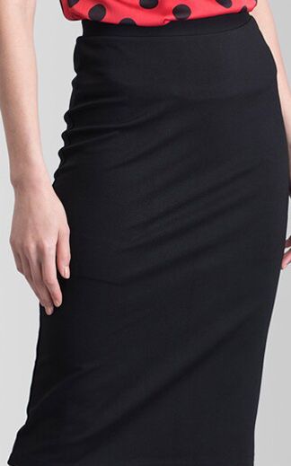 FABLE STREET Black Knitted Pencil Skirt view 2