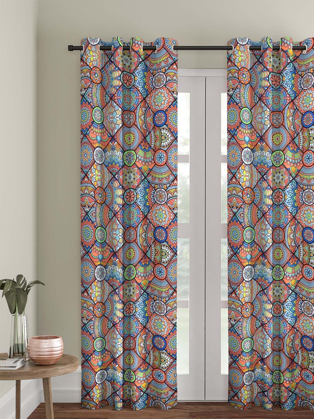 Cortina Multicoloured Single Printed Door Curtain-picture-21