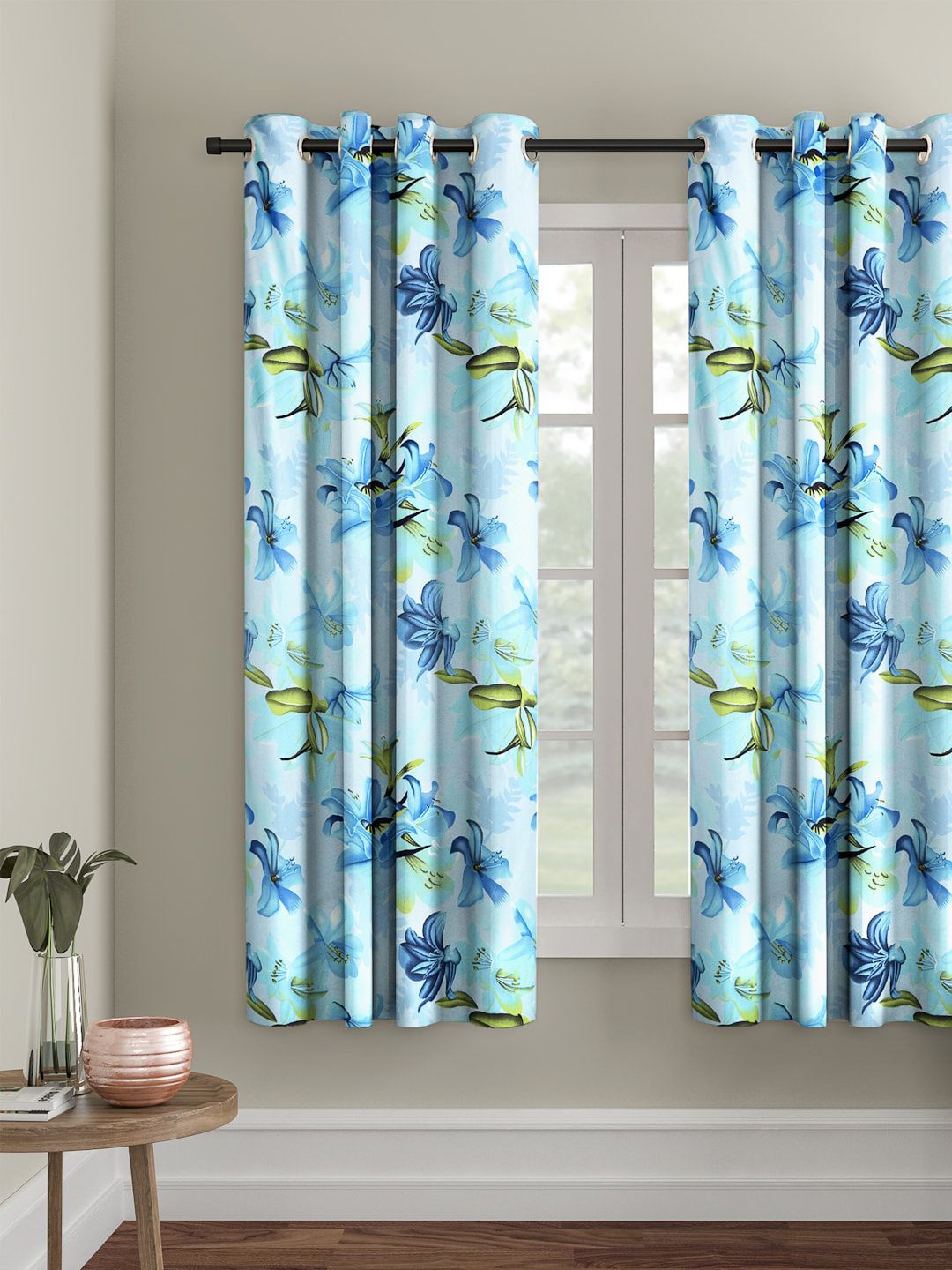 Cortina Blue Single Window Curtain-image-19