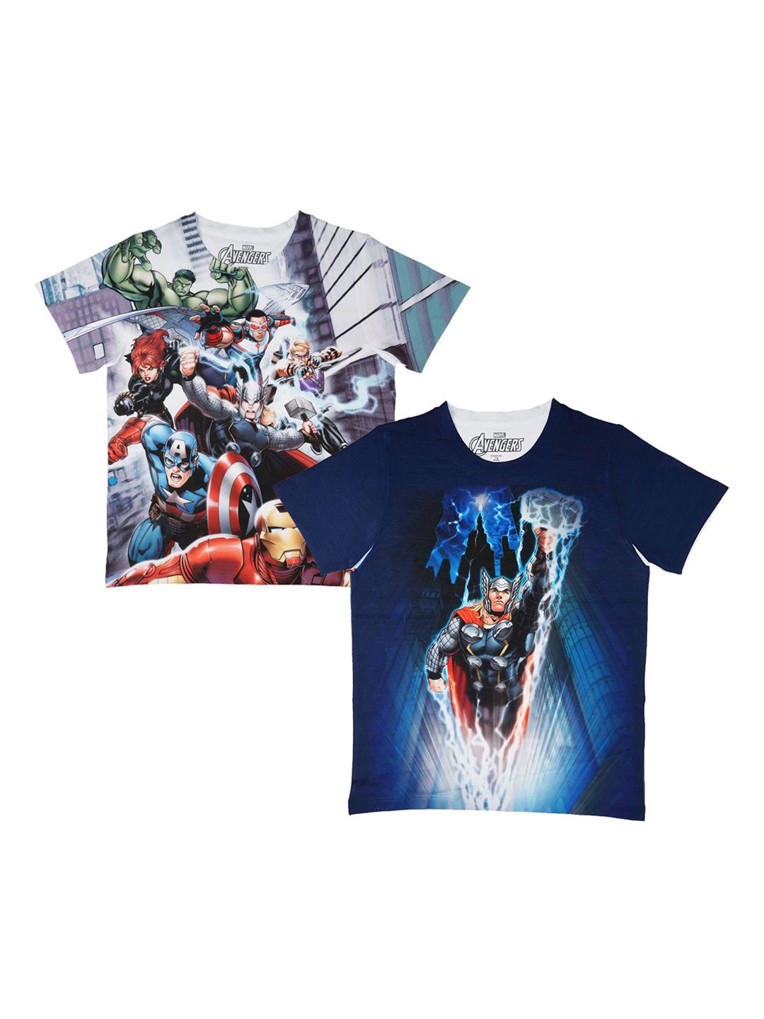 Marvel by Wear Your Mind Boys White Printed Round Neck T-shirt-picture-50