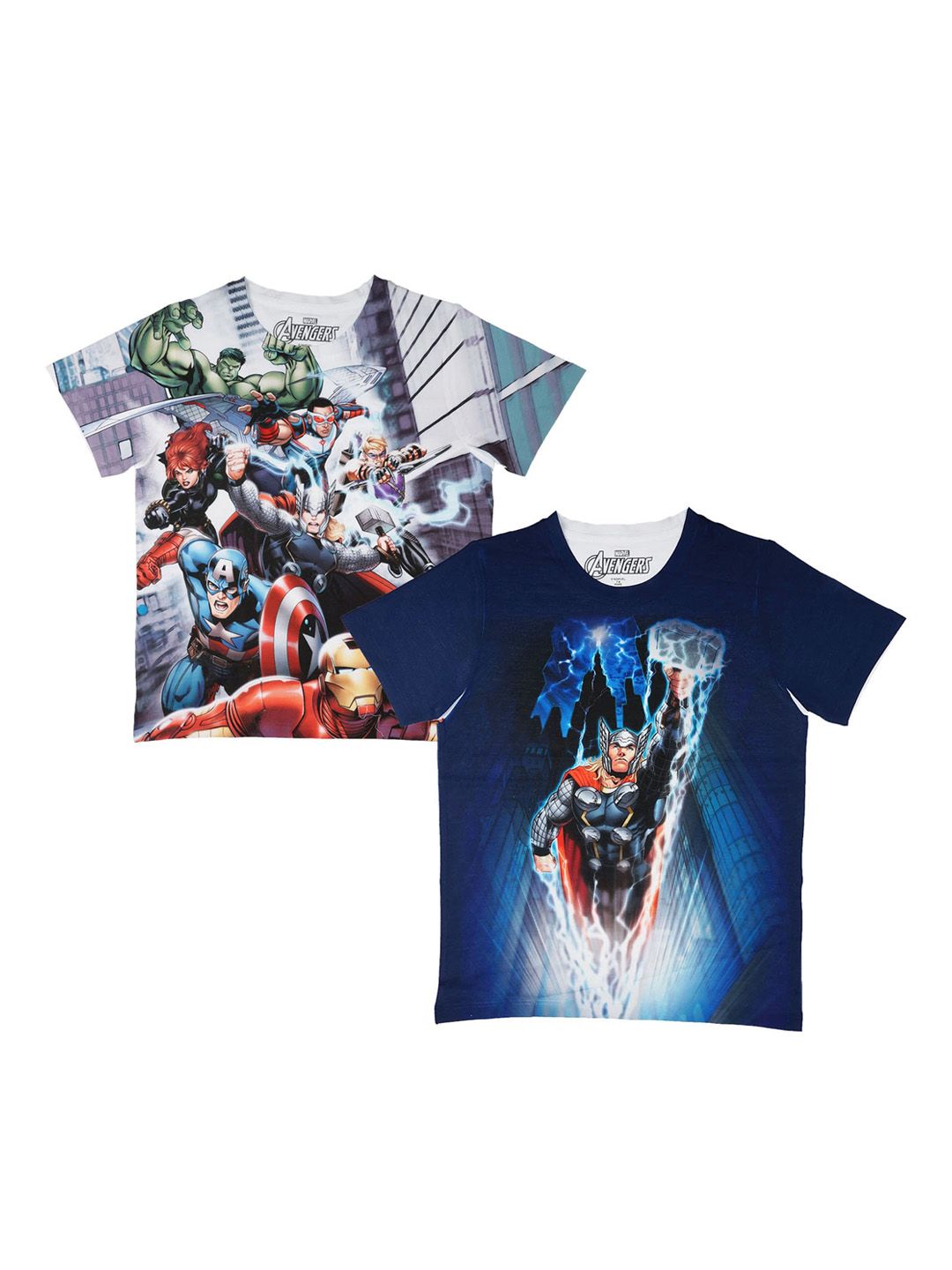 Marvel by Wear Your Mind Boys White Printed Round Neck T-shirt-picture-16