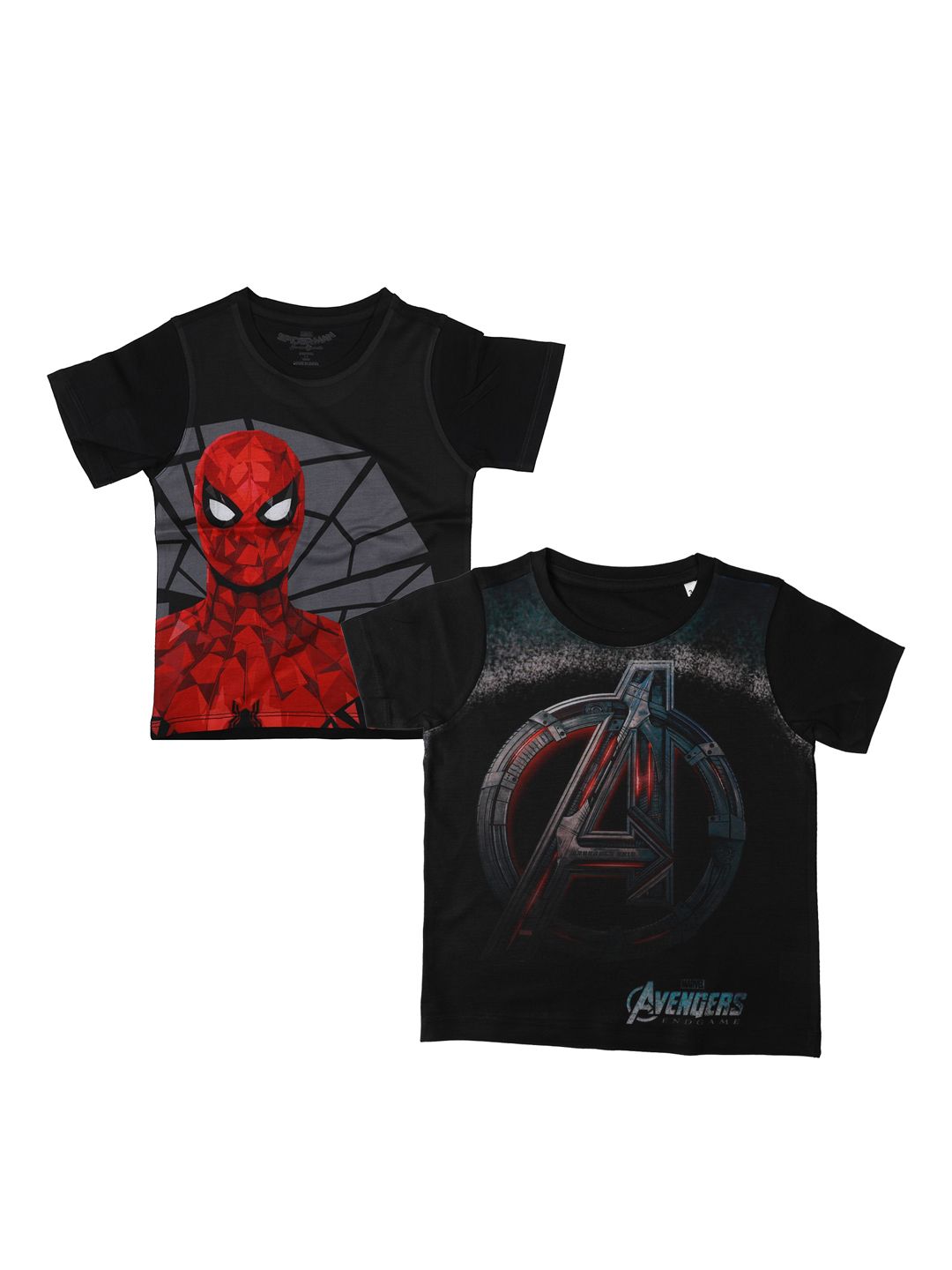 Marvel by Wear Your Mind Boys Black Spiderman Printed Round Neck T-shirt-picture-22