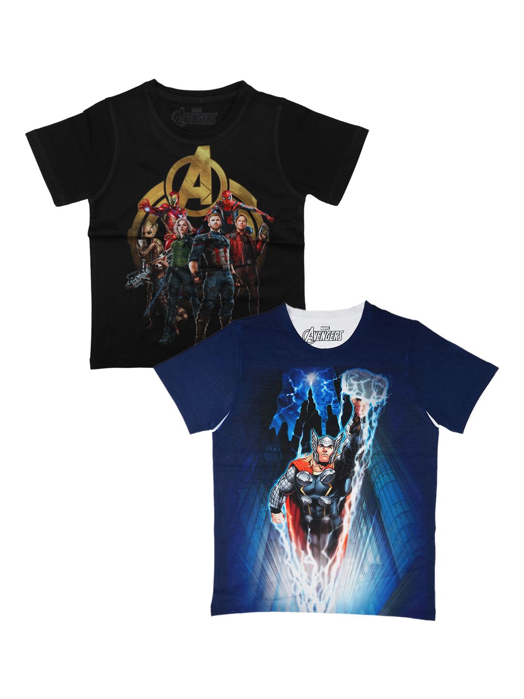 Marvel by Wear Your Mind Boys Pack of 2 Printed Round Neck T-shirts-picture-57
