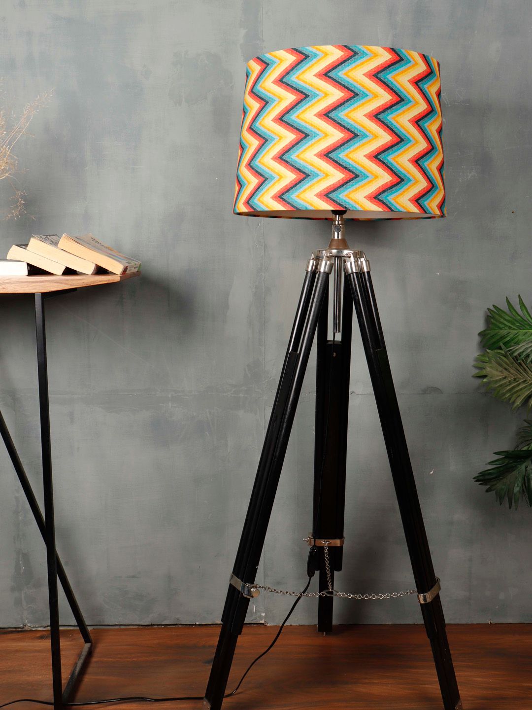 Grated Ginger Yellow & Red Printed Frustum Shaped Lampshade-image-49