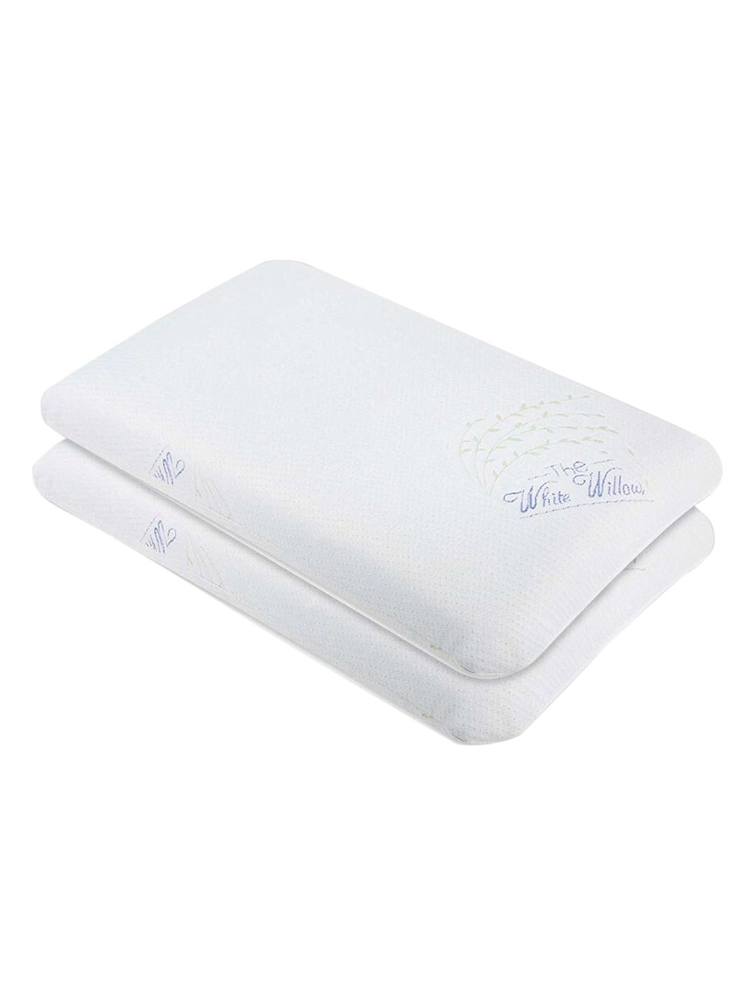 The White Willow Set Of 2 White Solid Orthopedic Active Air Ventilated Memory Foam Bed Pillows-picture-27