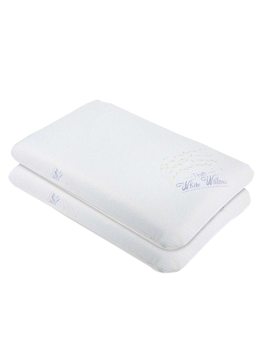 The White Willow Set Of 2 White Solid Orthopedic Active Air Ventilated Memory Foam Bed Pillows-picture-43