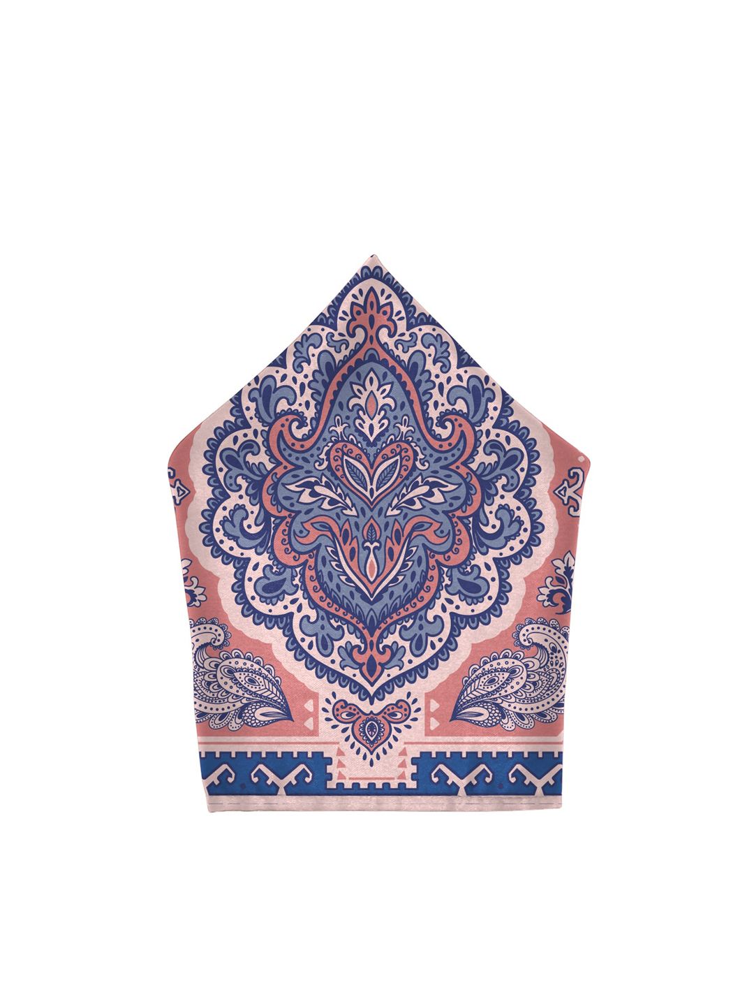Blacksmith Men Pink & Blue Printed Linen Pocket Square-picture-54