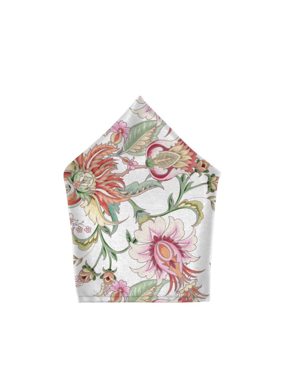 Blacksmith Men Grey & Red Floral Printed Linen Pocket Square-picture-46