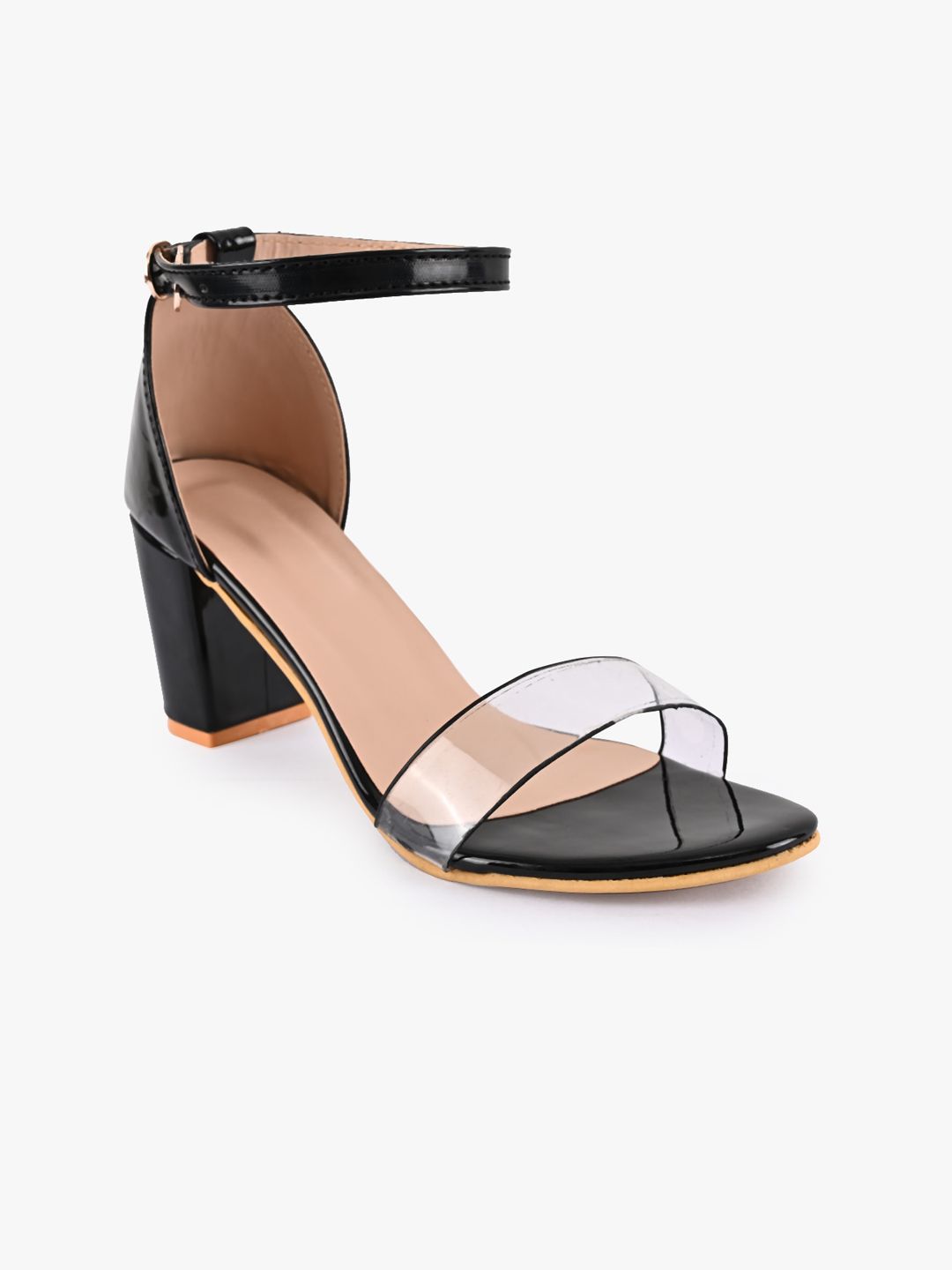 BuckleUp Women Black Solid Block Heels-picture-20