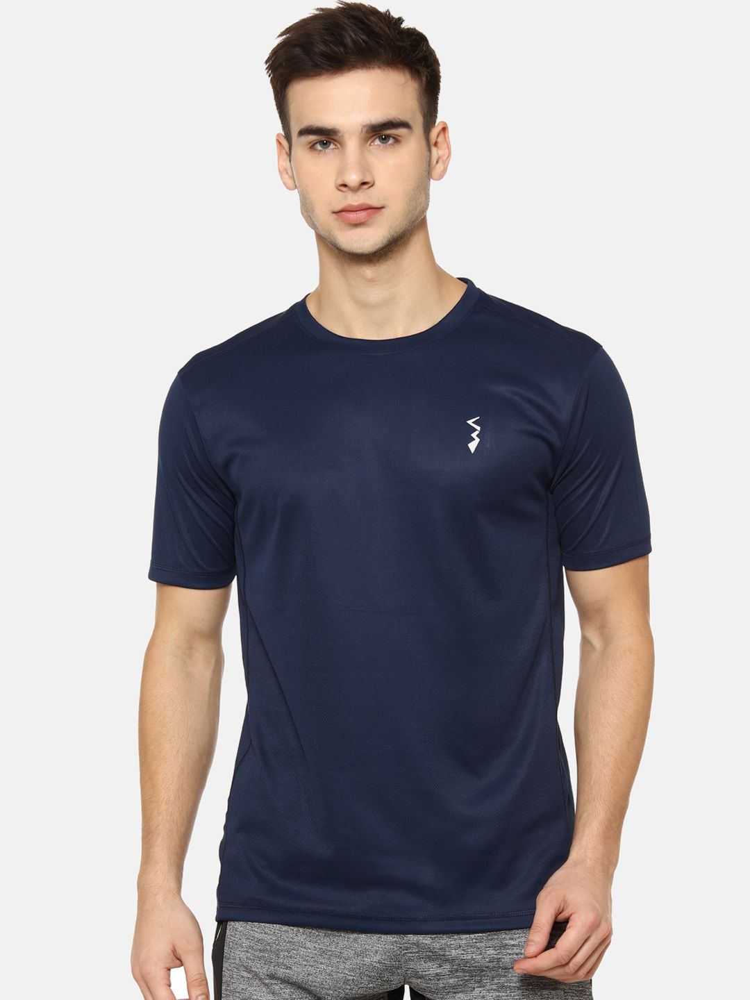 Campus Sutra Men Blue Solid Round Neck Anti-Microbial T-shirt-picture-33