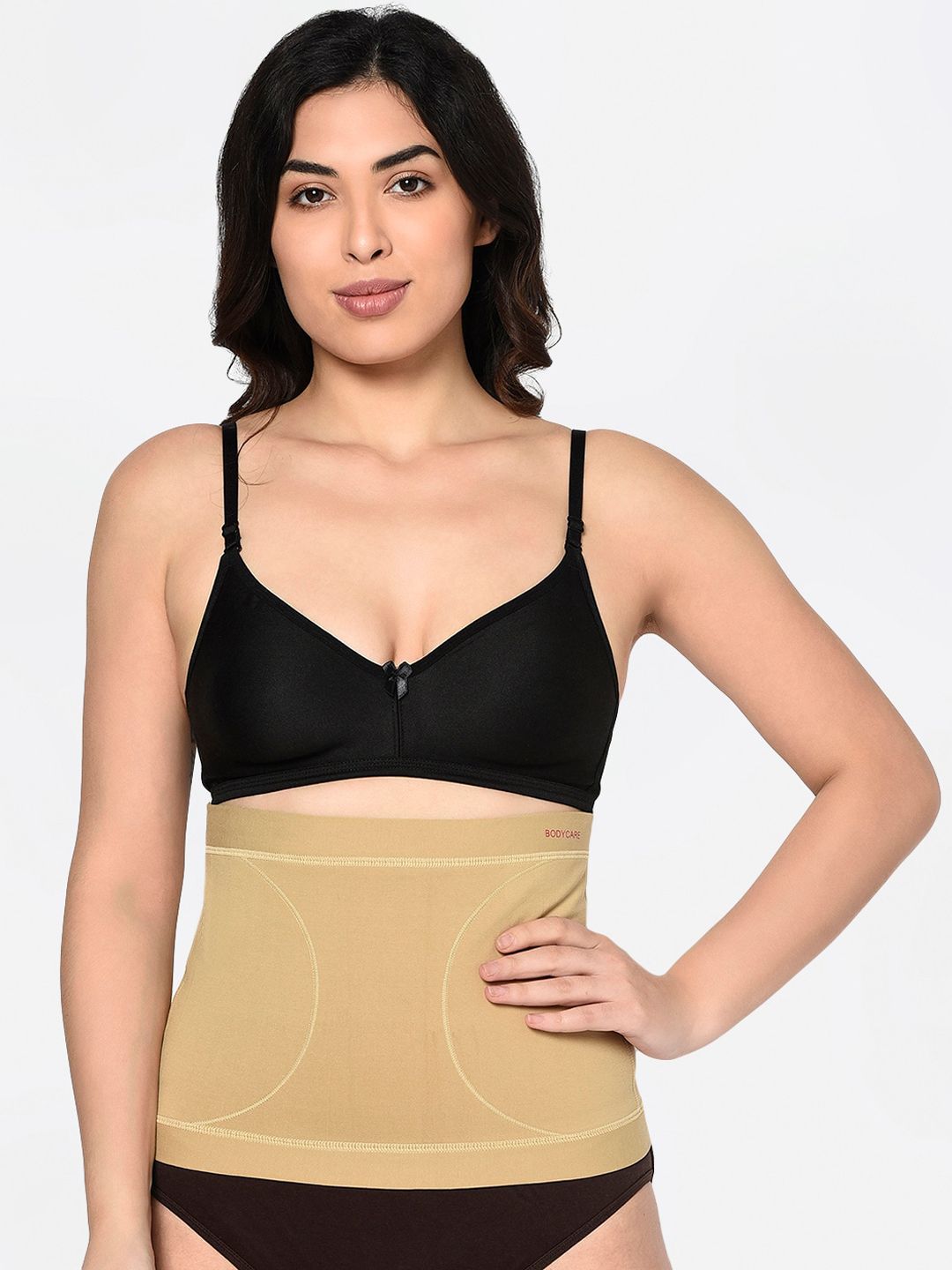Bodycare Women Beige Solid Tummy Shaper S-31S-1PCS-picture-11