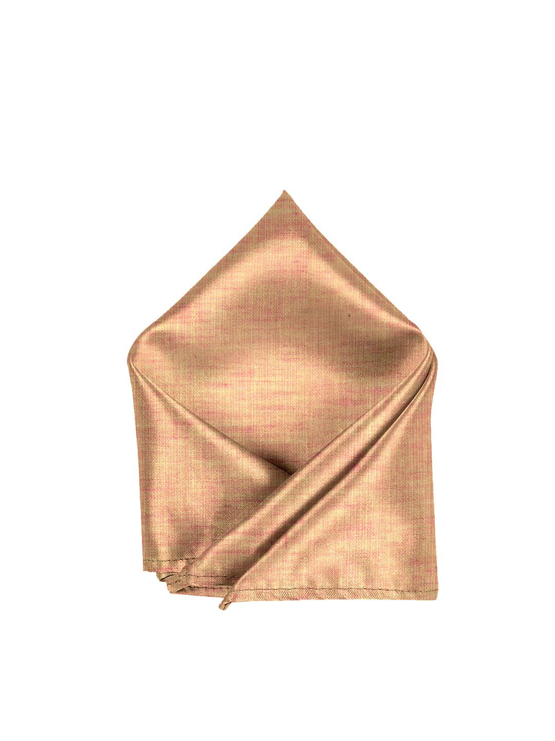 Blacksmith Men Peach-Colour Woven-Design Linen Pocket Square-picture-37