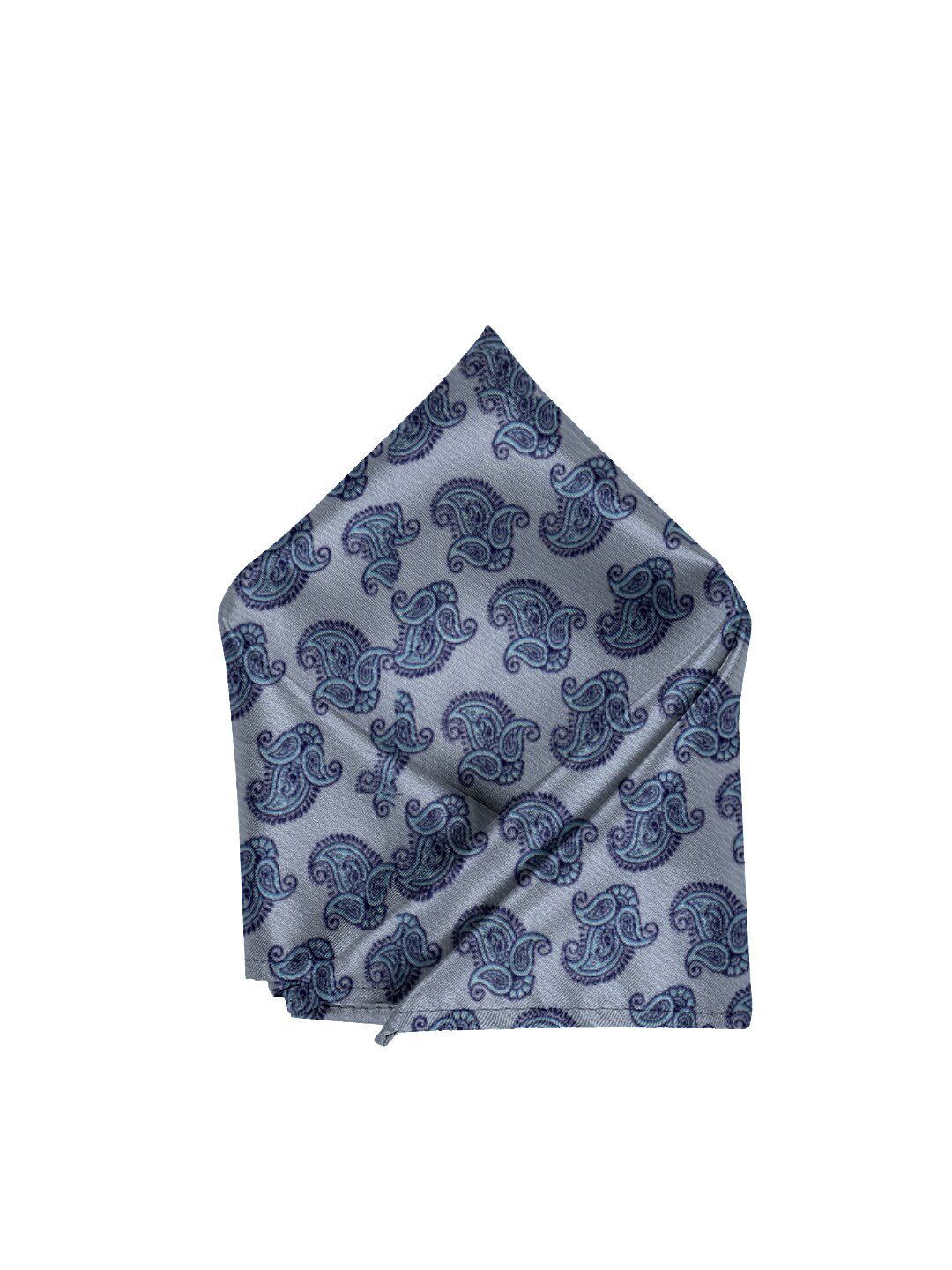 Blacksmith Men Blue Ethnic Motifs Printed Pocket Square-picture-57