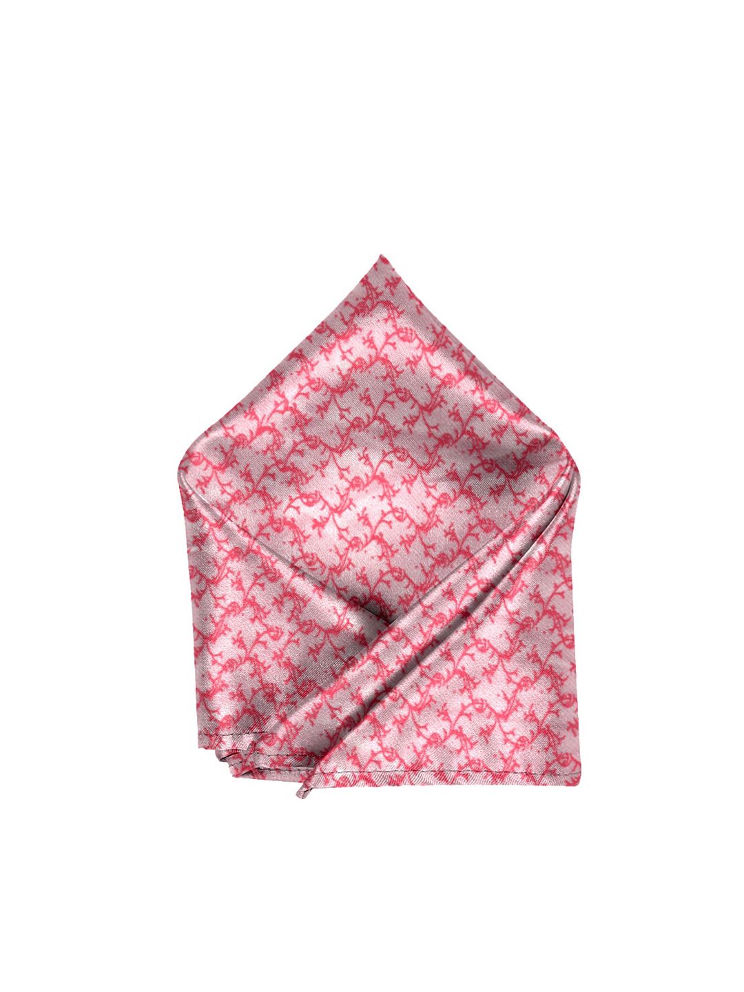 Blacksmith Men Pink & Red Printed Sustainable Linen Pocket Square-picture-23