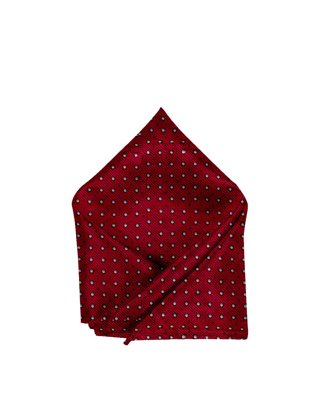 Blacksmith Men Red & White Polka Dot Printed Pocket Square-picture-39
