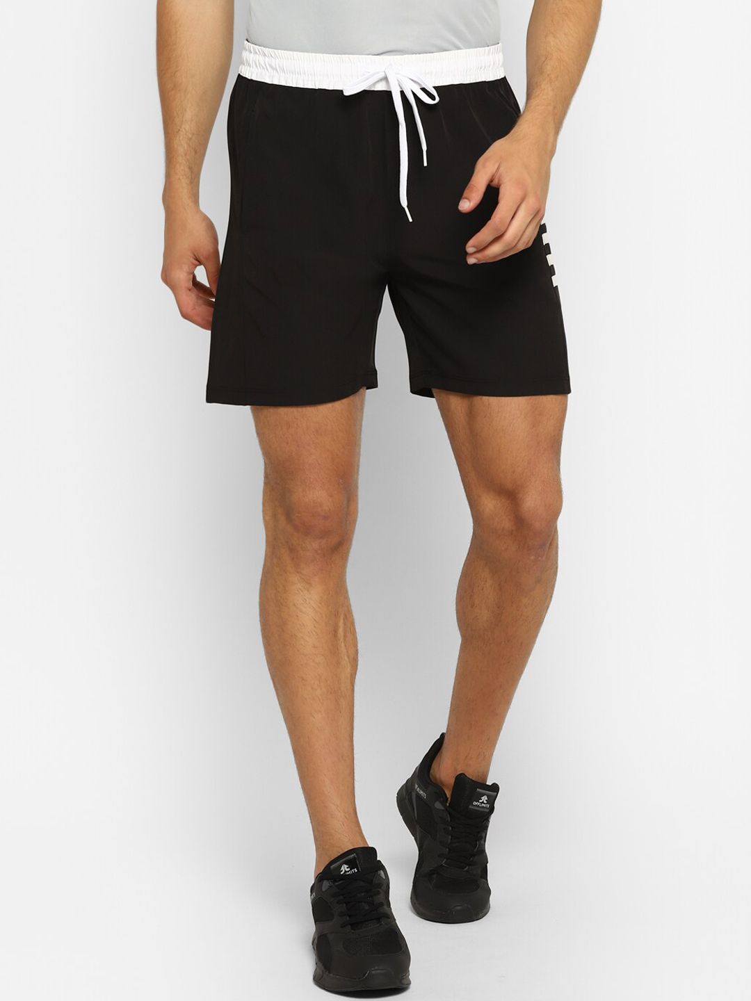 OFF LIMITS Men Black Striped Regular Fit Sports Shorts-image-40