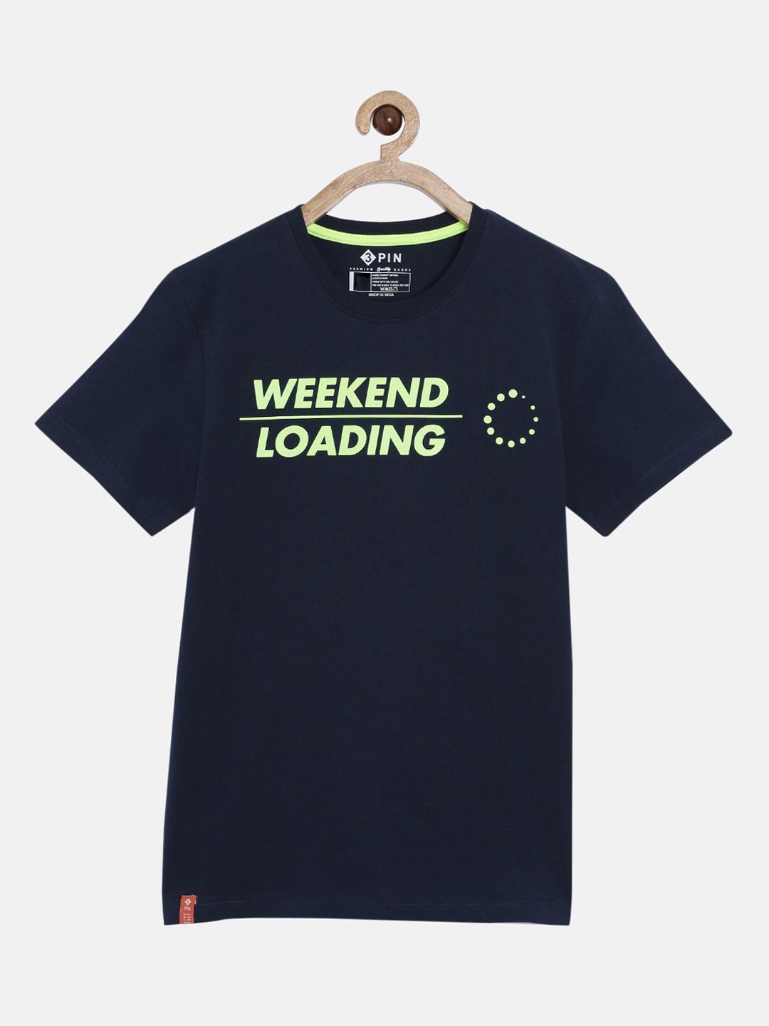 3PIN Boys Navy Blue Printed Round Neck T-shirt-picture-47