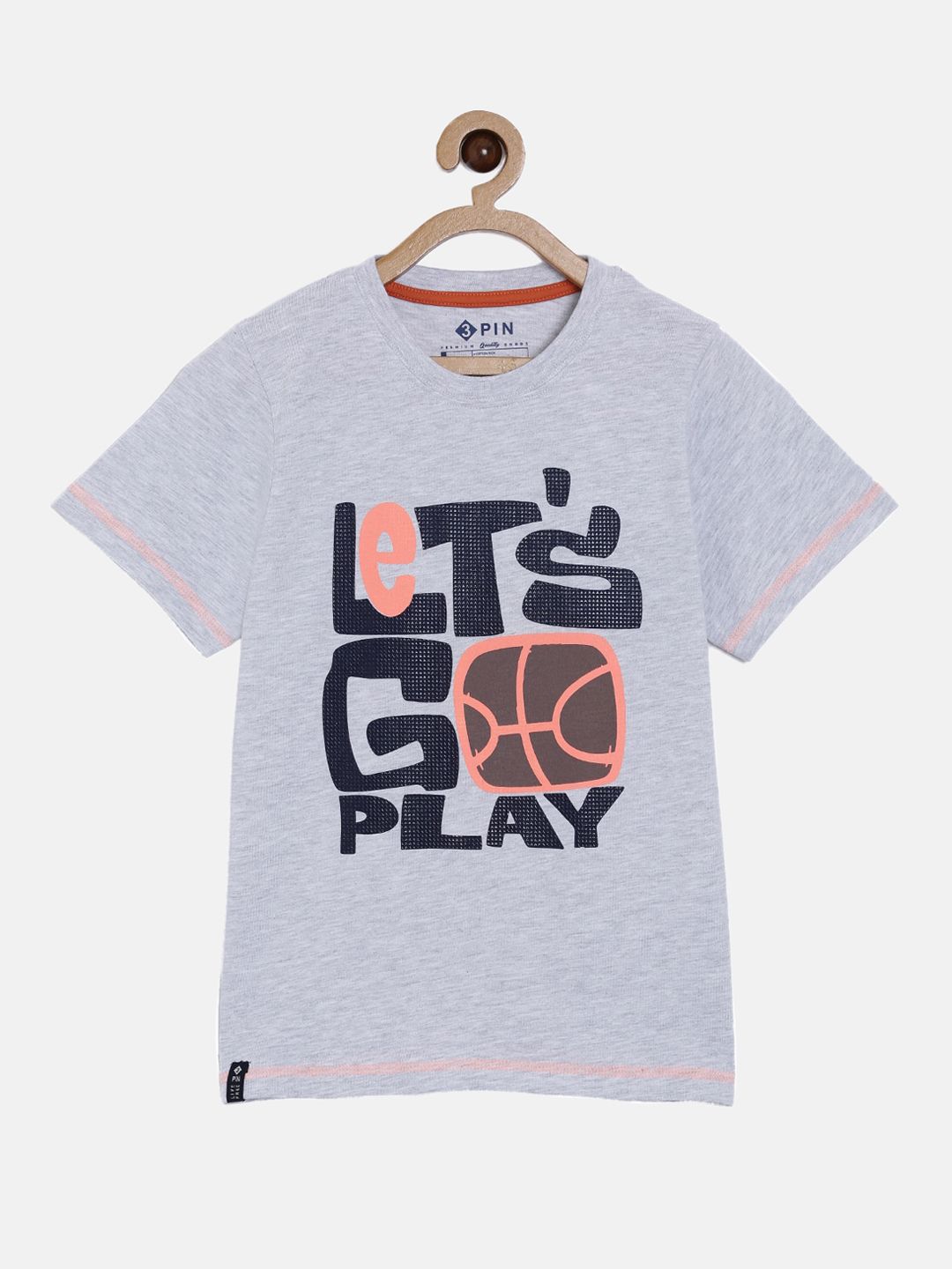 3PIN Boys Grey Printed Round Neck T-shirt-picture-25