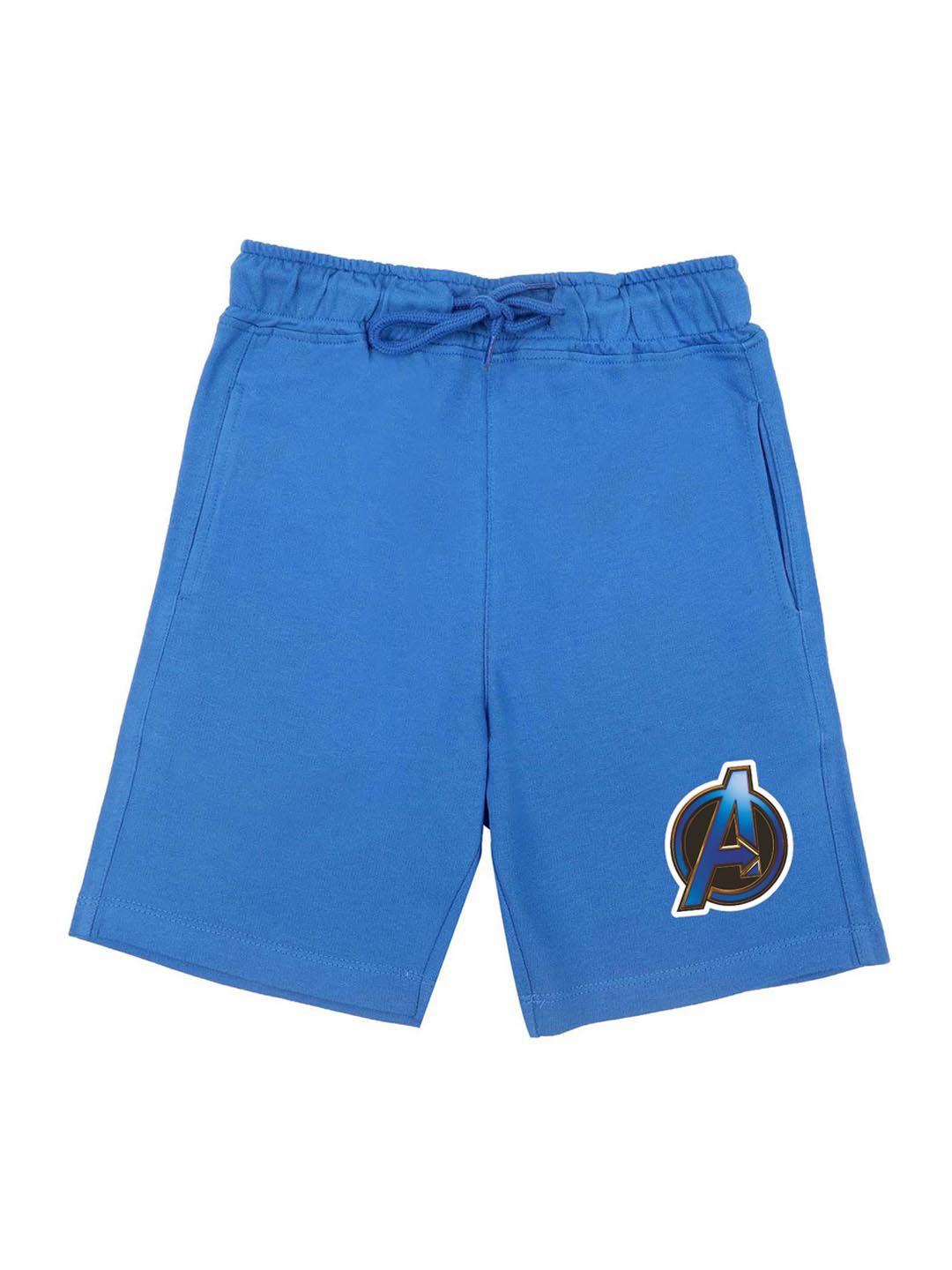 Marvel by Wear Your Mind Boys Blue & Black Avengers Printed Cotton Regular Shorts-picture-30