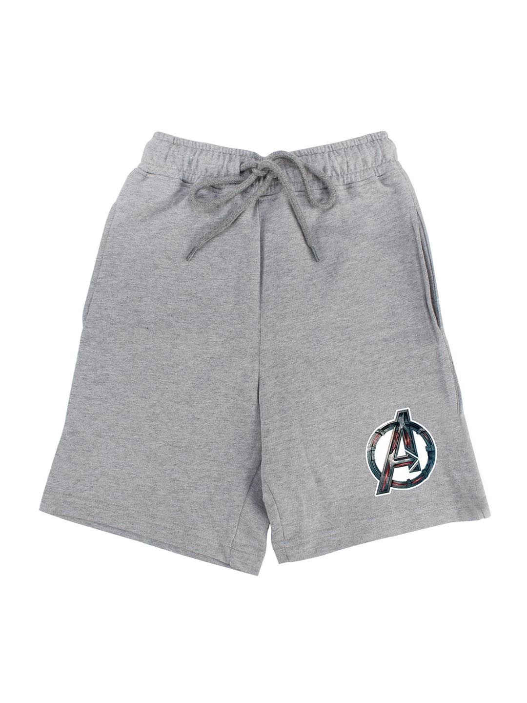Marvel by Wear Your Mind Boys Grey Avengers Printed Regular Fit Regular Shorts-picture-33