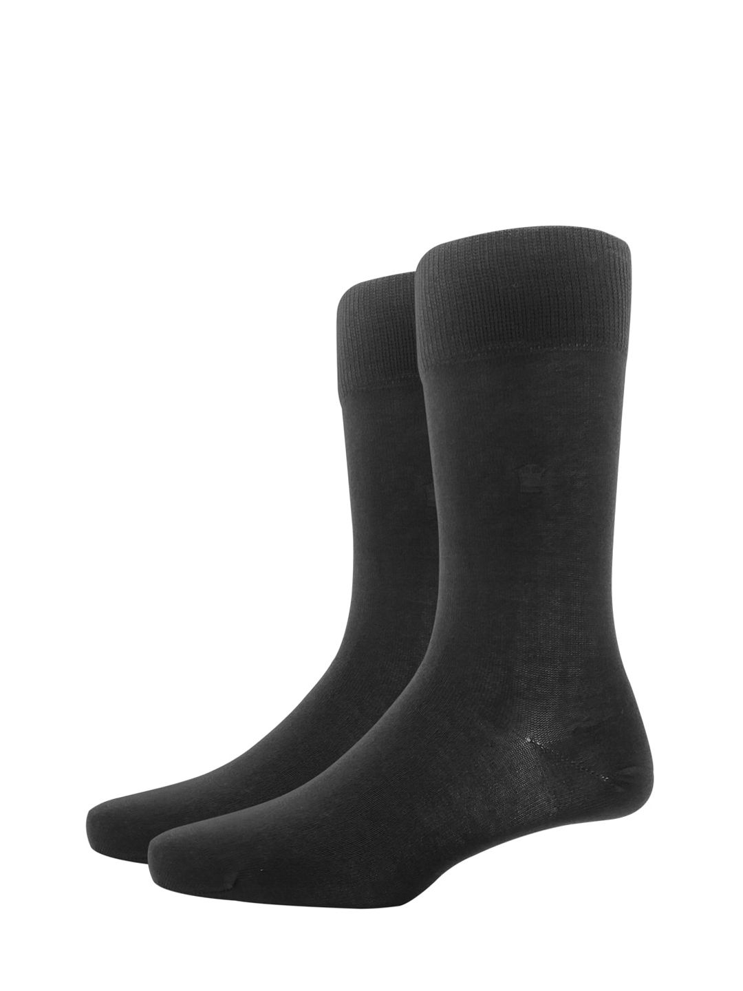 Louis Philippe Men Pack Of 2 Black Solid Calf-Length Socks-picture-18