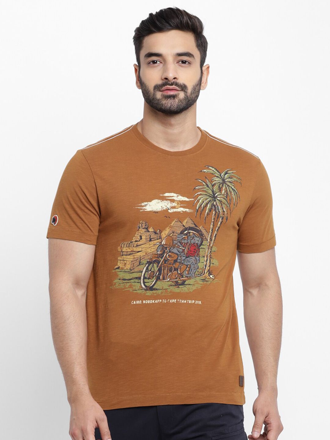 Royal Enfield Design 5 Mens Half Sleeves Round Neck