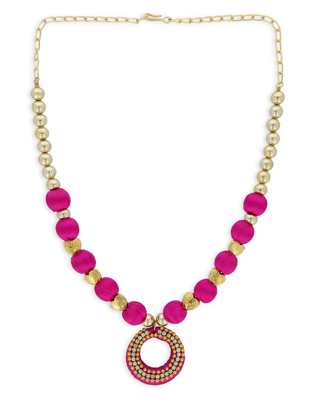 AKSHARA Girls Pink Handcrafted Necklace-picture-20