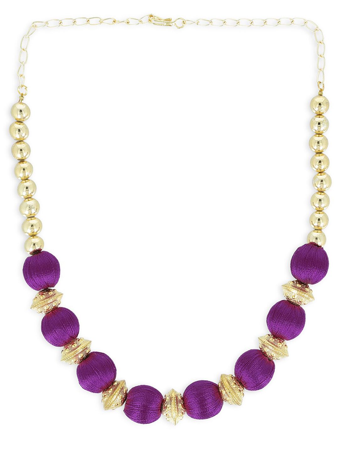 AKSHARA Girls Gold-Toned & Purple Alloy Gold-Plated Handcrafted Necklace-picture-57