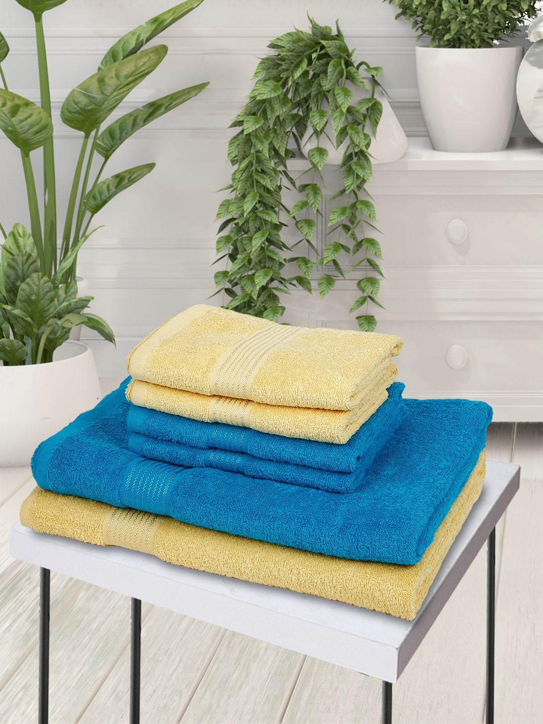 kopa BIANCA Set Of 6 Solid 380 GSM Pure Cotton Towel Set-picture-22