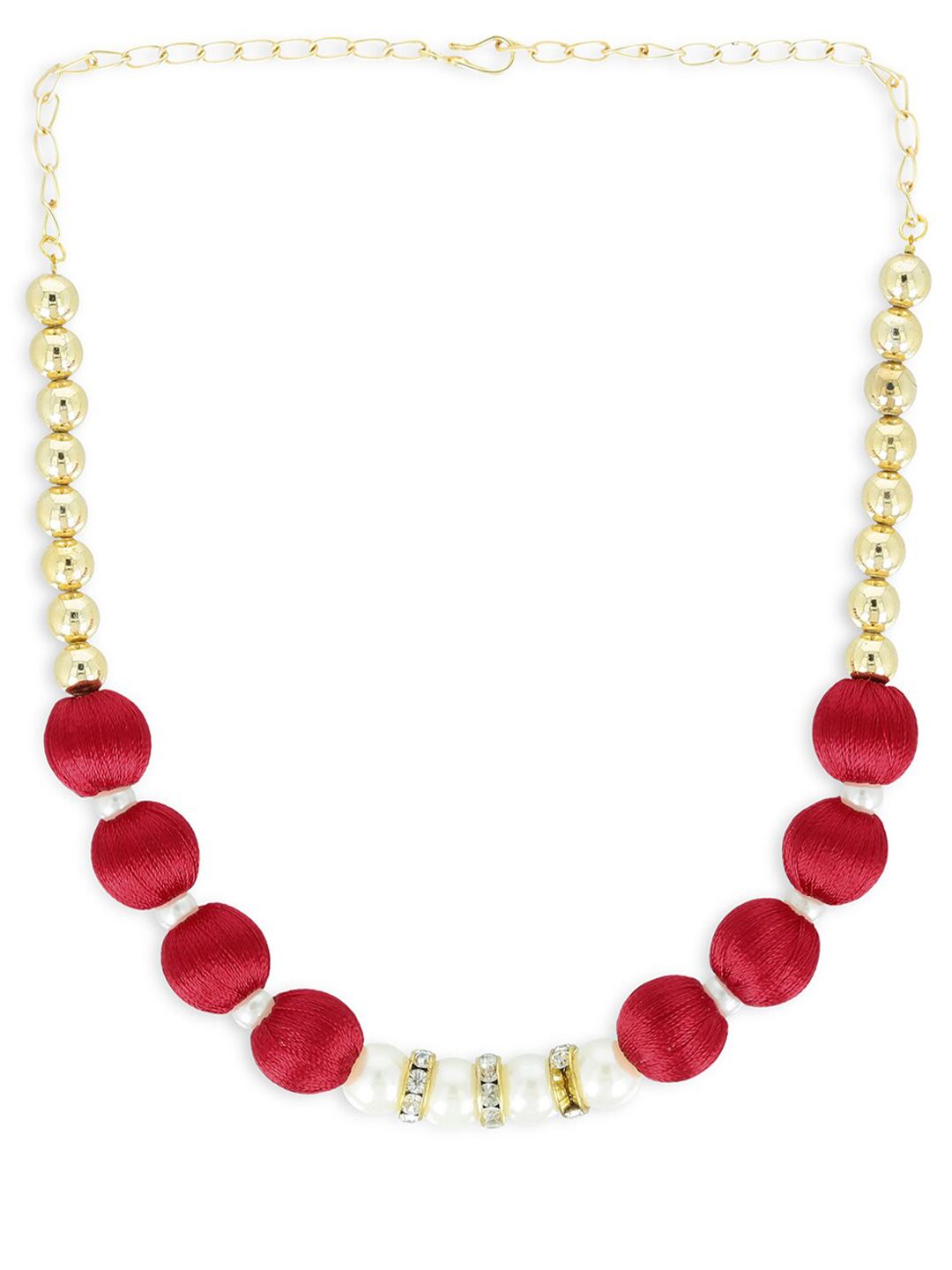 AKSHARA Girls Gold-Toned & Red Alloy Gold-Plated Handcrafted Necklace-picture-47
