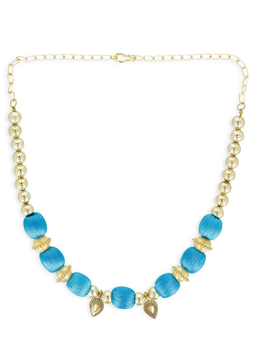 AKSHARA Girls Sky Blue Alloy Gold-Plated Handcrafted Necklace-picture-49