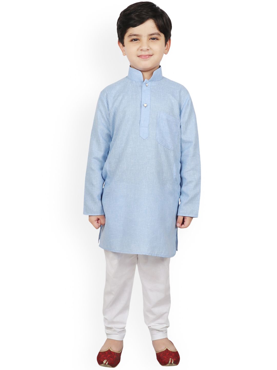 SG YUVRAJ Boys Blue Kurta with Pyjamas-picture-32