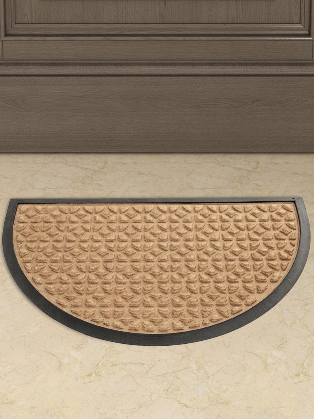 Home Centre Brown Astilbe Durken Half Round Doormat-picture-19